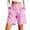 Pink, variant on Costeam Womens Gingham Bermuda Shorts Relaxed Straight Leg with Big Patch Pockets High Wide Elastic Waist Plaid Knee Length Casual Walking Stretch Short Trousers