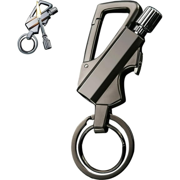 Consensuts Lighter, Permanent Match Infinity Lighter with Multitool Keychain Bottle Opener, 3 in 1 Permanent Match Infinity Lighters Keychain, Portable Ignition Device