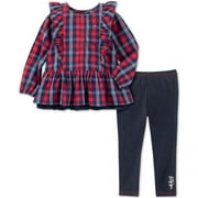 Tommy Hilfiger Baby Girls 2-Pc Plaid Tunic & Jeggings Set, 18 Months