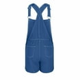 thumbnail image 3 of FAVIPT Overalls for Women 2025 Summer Casual Loose Fit Adjustable Shorts Denim Overall Rompers Baggy Bib Jeans Shortalls Blue,S, 3 of 5