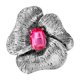 thumbnail image 1 of Broche para mujer Strade Fareast Limited prendedor de solapa moderno Rojo, 1 of 8