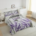 thumbnail image 3 of Castle Fairy 2-Piece Twin Size Comforter Set - Lavender Butterfly Floral Print, 3 of 8
