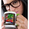 thumbnail image 2 of 3drose, Woody Classic Surfing Car, 11oz Two-tone Green Mug, 2 of 6
