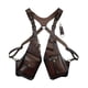 thumbnail image 4 of Bolso de hombro para axila, bolso medieval de doble hombro para axila, bolso tipo funda para teléfono Marrón oscuro, 4 of 9