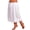 White, variant on Shuttle tree Women's High Waist Bust Skirts Smooth Lace Trim Swing Dress Underskirt Plus Size