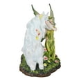 thumbnail image 5 of Green Earth Gaia Fairy With Rare Floral White Unicorn Statue Decor Figurine 7"L, 5 of 10