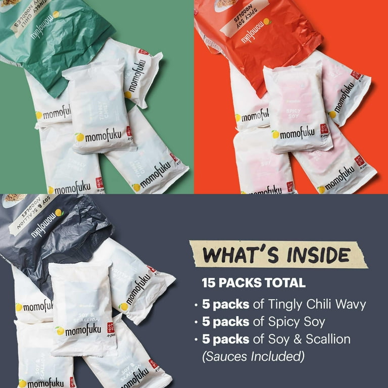 Momofuku Ramen Noodles Variety Pack, Healthy Vegan Asian Snacks, 3