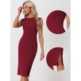 thumbnail image 2 of DARING DIVA Slim Fit Sleeveless Work Dress M Wine Red, 2 of 6