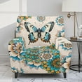 thumbnail image 2 of FOR U DESIGNS Boho Mandala Butterfly Pattern Recliner Chair Covers with Arms, Wear-Resistan Recliner Armchair Covers Polyester Reclining Slipcovers with Elastic Bottom, 2 of 8