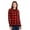 Buffalo Plaid, variant on #followme Womens Ugly Christmas Sweater - Sweaters for Women (Red - Santa, Medium)