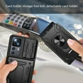 thumbnail image 2 of for Xiaomi 12T Case Sliding Window Case with Card Holders, Cover with Slide Camera Protection Built-in Magnetic Kickstand Case for Xiaomi 12T Pro/Redmi K50 Ultra LJK Rose Gold, 2 of 10