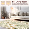 thumbnail image 2 of ODIKA 6' x 9' Machine Washable Non-Slip Area Rug, Art Nouveau Leaf High Traffic Rug, Green, 332302, 2 of 7