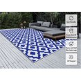 thumbnail image 6 of BalajeesUSA Outdoor Plastic Straw Patio Rugs 9' x 12' Blue Reversible Waterproof RV Camper Mats UV Treated, 6 of 13