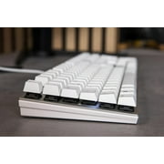 Cherry KC 200 MX Mechanical Office Keyboard with New MX2A switches. Modern Design with Metal Plate Frame. (White W/MX2A Silent Red Switch)