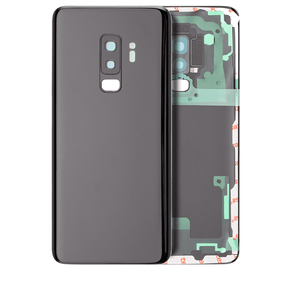 Replacement Back Cover Glass With Camera Lens Compatible For Samsung Galaxy S9 Plus (Service Pack) (Midnight Black)