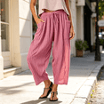 thumbnail image 6 of Lightweight Summer Pants Women Baeitkot Breathable Loose Wide Leg Ankle Trousers Casual Daily Wear Clothes, 6 of 6