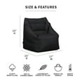 Big Joe Aurora Bean Bag Chair, Black Smartmax, Durable Polyester Nylon