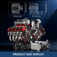 thumbnail image 3 of Set de construcción Mould King, maqueta de motor V8 con motor, 3 of 7