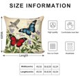 thumbnail image 2 of Pioneer Flower And Butterfly Pillow Covers,Pioneer Flower And Butterfly Throw Pillow Covers 18"×18" ,Living Room Sofa Couch Pillow Covers,Decorative Pillow Covers, 2 of 7
