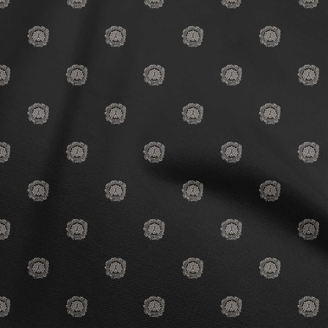 oneOone Cotton Cambric Black Fabric Block Sewing Craft Projects Fabric Prints By Yard 56 Inch Wide