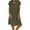 Army Green., variant on Akafmk Summer Dresses for Women Casual Dresses,Solid Color V-Neck Short Dress Short Sleeve Mini Dresses Cotton Linen A Line Beach Sundress