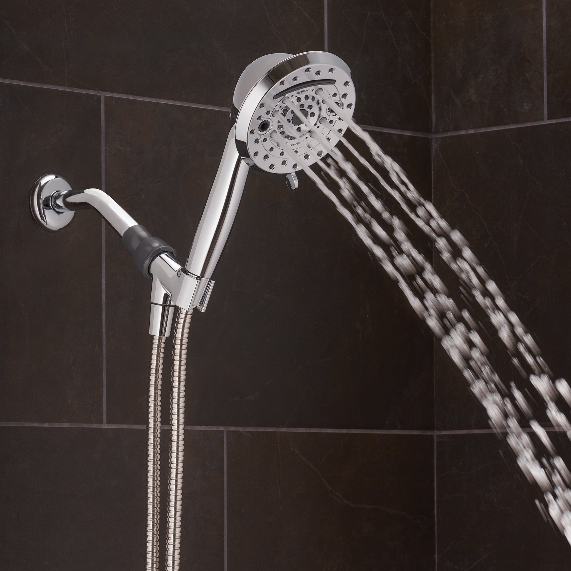 Oxygenics 10-Spray PowerBlast Handheld Shower Head, Chrome, 1.8 GPM 51169 -  Walmart.com