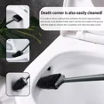 thumbnail image 4 of Bathroom Toilet Brush and Holder Set, Toilet Bowl Cleaner Bendable Tongue-shaped Silicone Brush Head Anti Splash Bristles, Self Closing Quick Drying Holder in Black, 4 of 4