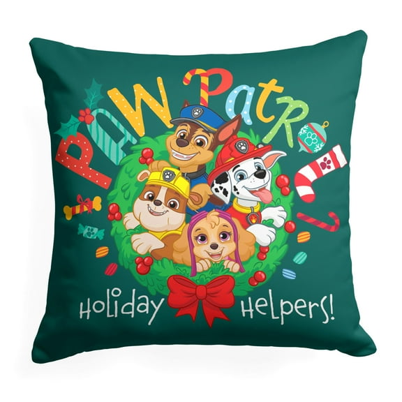 Nickelodeon Paw Patrol Holiday Helpers Kids Printed Throw Pillow