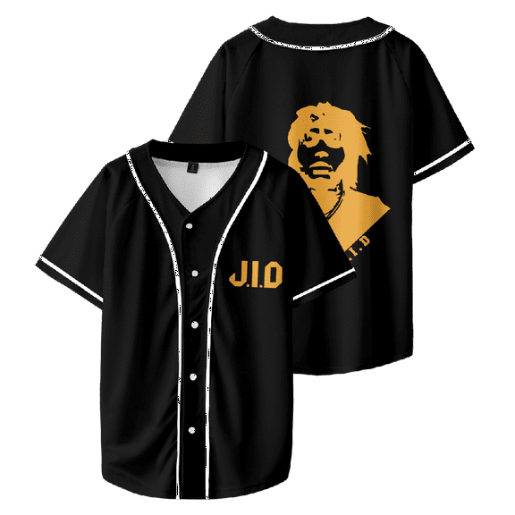 JID Merch Mens Jersey Button Down Shirts Short Sleeve Hip Hop Sports Uniforms