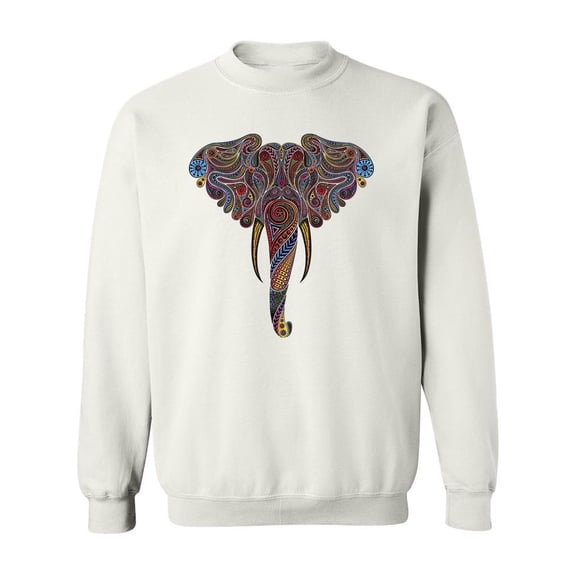 Colored Tribal Elephant Sweatshirt Men -Image by Shutterstock, Male Medium