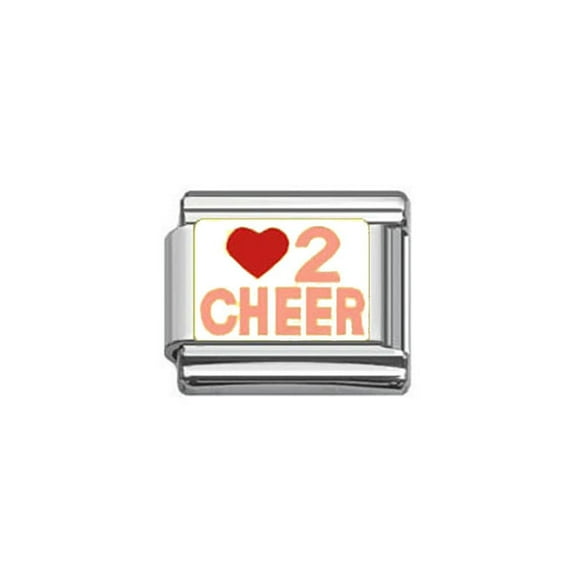 Love 2 Cheer Italian Link Bracelet Charm