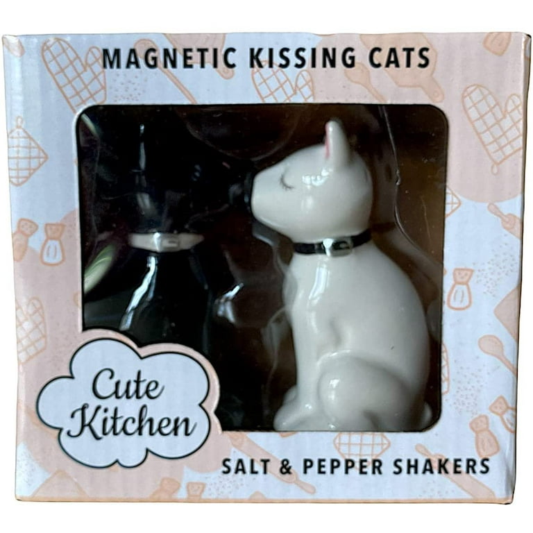 Magnetic Boo Halloween Cat Porcelain Salt and Pepper Shakers, Set of 4 -  Tableware - Cosmos