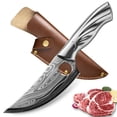 thumbnail image 2 of Cuchillo de cocina Damasco de 5,5 pulgadas, cuchillo de caza 5CR15, cuchillos japoneses de acero inoxidable, cuchillo de carnicero para herramientas de cocina Tan Jianjun unisex, 2 of 2