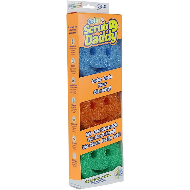 Scrub Daddy® COLORS 3pk  FlexTexture® Odor-Resistant Dish Sponges