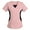 Pink, variant on Pejock Plus Size Tops for Women Pockets Scrub Tops Working Uniform Nursing Uniform Floral Short Sleeve V-neck T-shirts