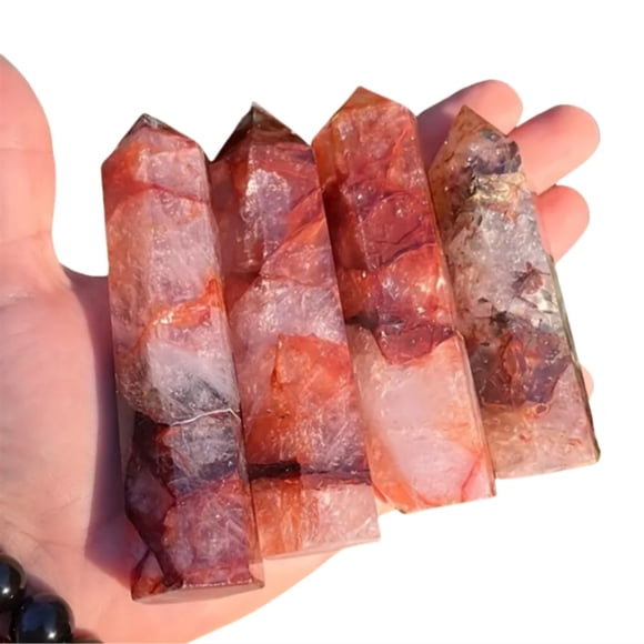Natural Crystal Wand, Calcite Crystal Towers, Large Natural Hexagonal Column Wands, Modern Natural Healing Crystal Point ObeliskforMeditation Reiki