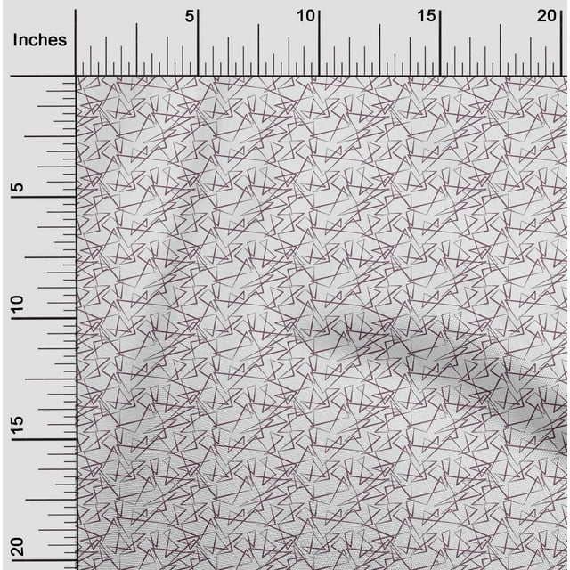 oneOone Polyester Lycra Vin Tissu Triangle Forme Géométrique Matériel de Couture Tissu Imprimé par la Cour 56 Pouces de Large