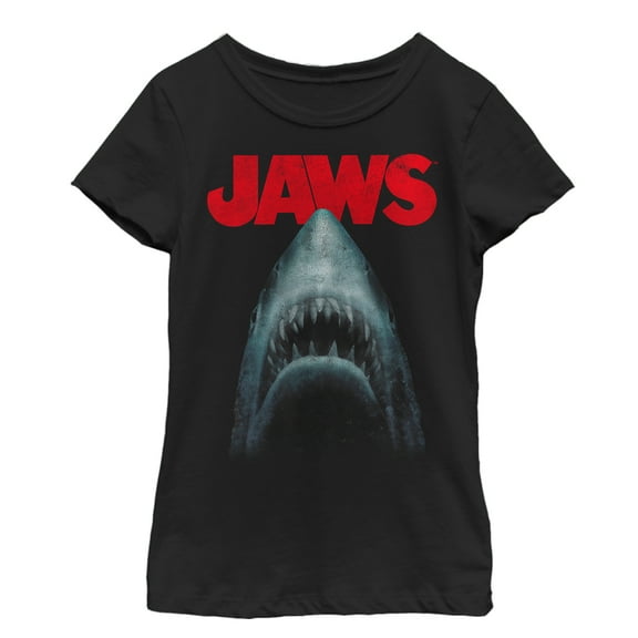 Girl's Jaws Shark Teeth Poster  Graphic T-Shirt