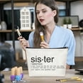 thumbnail image 3 of Sister Makeup Bag Gift under $5! Yannianjz Best Sister Makeup Bag, Missing You Toiletry Bag for Sister Gift, Travel Cosmetic Case with Inspirational Quote, Zipper Closure Bag, 3 of 4