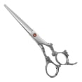 thumbnail image 1 of Unique Bargains Hair Scissors Hair Cutting Scissors Stainless Steel Razor Hair Trimming Scissors 6.5' Long Silver Tone, 1 of 7