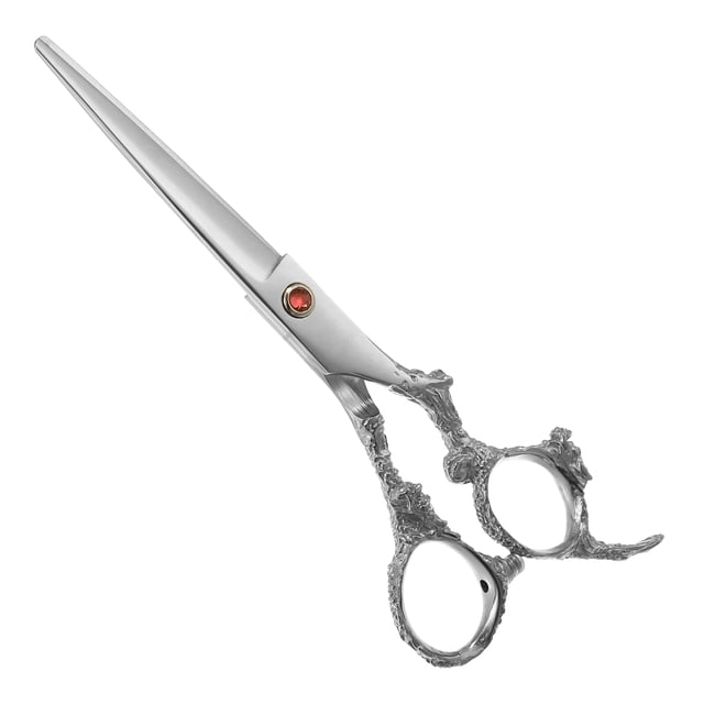 Unique Bargains Hair Scissors Hair Cutting Scissors Stainless Steel Razor Hair Trimming Scissors 6.5' Long Silver Tone