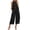 Black#women's two-piece vacation sets, variant on Moxiu Women's 2 Piece Casual Summer Outfits Cotton Flowy Crop Tank Tops and Wide Leg Capris Sets Lounge Travel Vacation Set Black,S