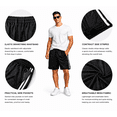 thumbnail image 4 of ASUDESIRE 5 Pack Athletic Shorts for Men with Pockets and Elastic Waistband Quick Dry Activewear Workout Gym Basketball Shorts 8" Inseam, 4 of 7