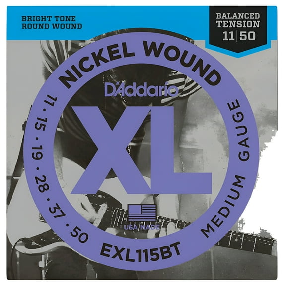 D'Addario EXL115BT Nickel Wound Electric Guitar Strings, Balanced Tension Medium, 11-50