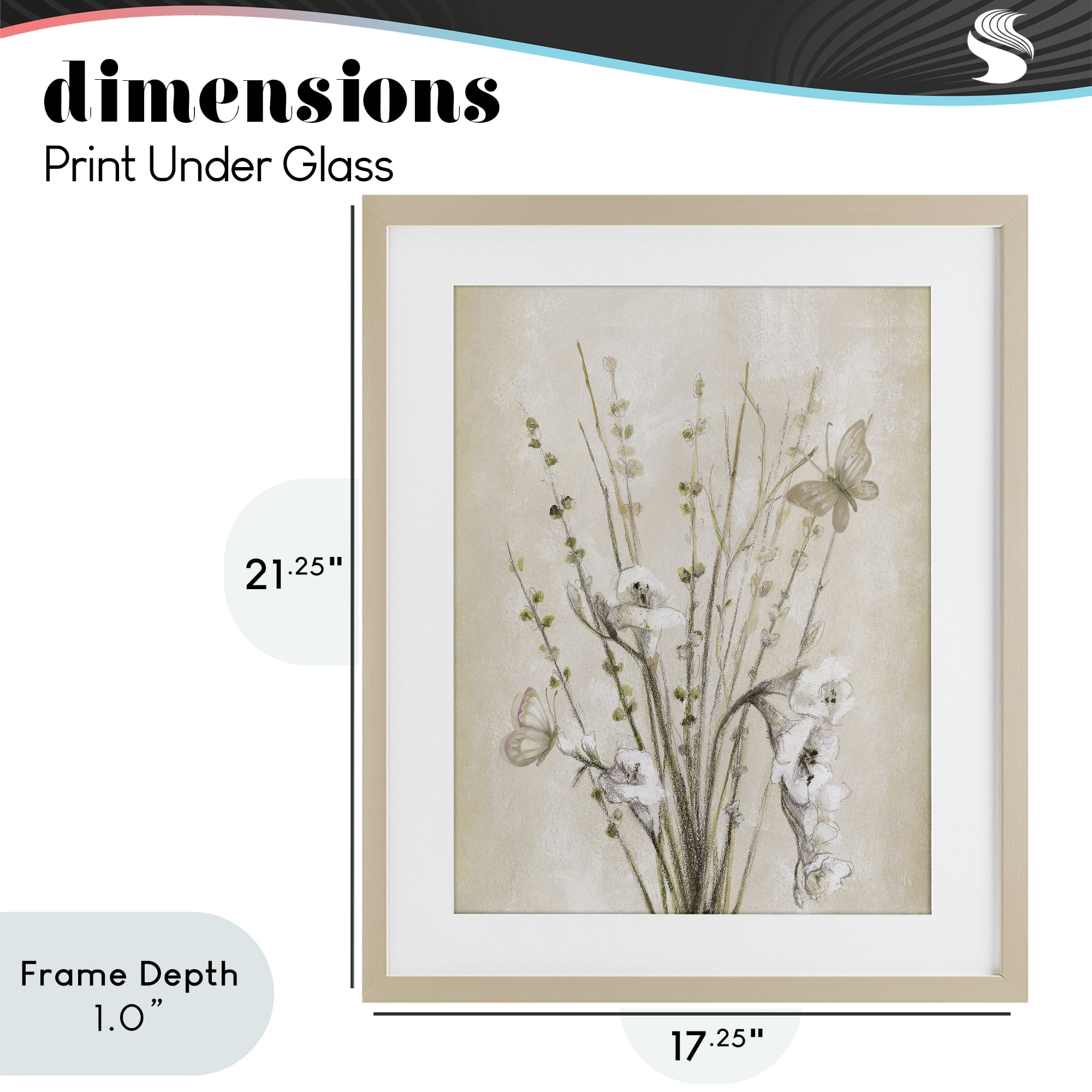 Stupell Industries Fresia & Date Branch Birch Framed Print Under Glass, design by Lanie Loreth