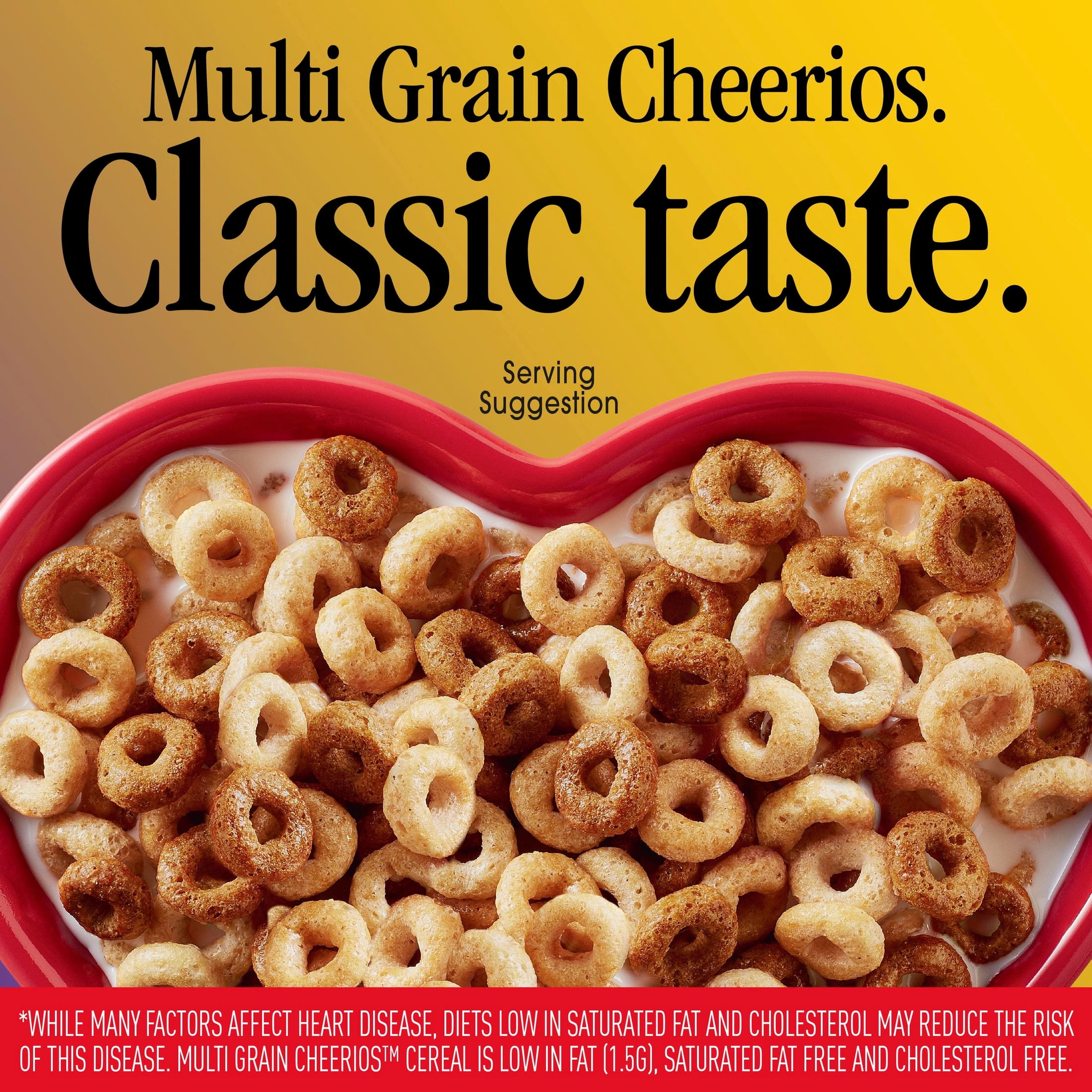 (8 pack) Multi Grain Cheerios, Heart Healthy Breakfast Cereal, Family Size, 18 oz