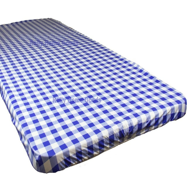MesaSe Rally Home Goods Outdoor Vinyl Tablecloth Rectangular Fitted Cover Table + Benches 3-pc Set Flannel Backing Elastic 30x72‘‘ (6-FT