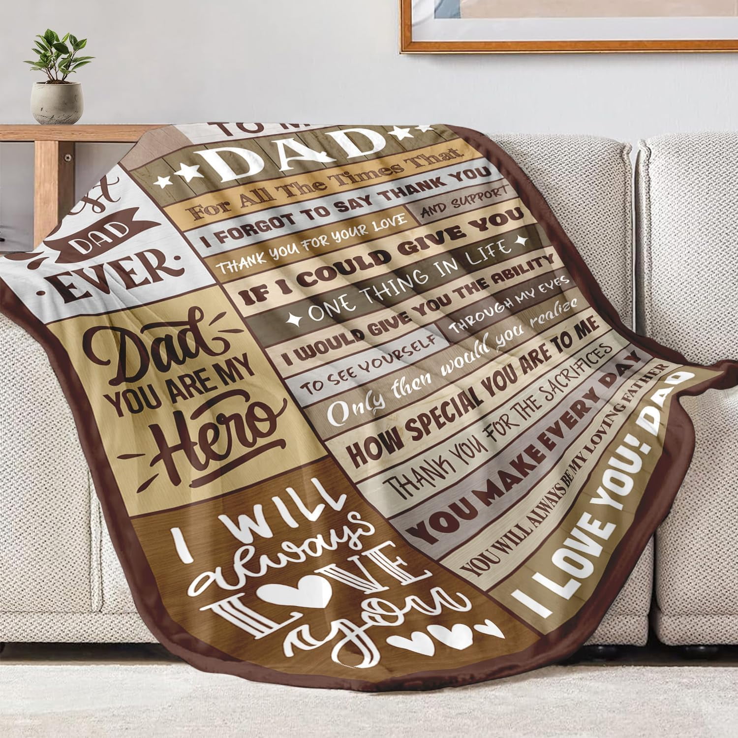 Gifts for Dad from Daughter Son - Birthday Gifts for Dad - Christmas Blanket Gift for Dads - Best Dads Ever Gift - Cool Dad's Birthday Present - Funny Present for Father - Throw Blanket