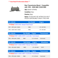thumbnail image 2 of Rear Transmission Mount - Compatible with 1990 - 2000 GMC C3500 RWD 1991 1992 1993 1994 1995 1996 1997 1998 1999, 2 of 2
