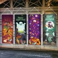 thumbnail image 4 of Ktlvex Halloween Door Cover Scary Pumpkin Ghost Door Decorations Happy Halloween Door Banner Decorations Horror Trick or Treat Party Decorations Indoor Outdoor Decor39x 19 Inch (C), 4 of 5
